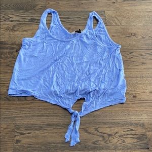 Cropped tank with tie in front